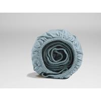 Yumeko Hoeslaken percal petrol blue 90x200x30