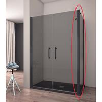 Lacus Zijwand voor Douchecabine  Giglio Black 80x190 cm Mat Zwart Profiel 