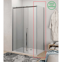 Lacus Zijwand voor Douchecabine  La Maddalena 75x210 cm 8 mm Helder Glas 