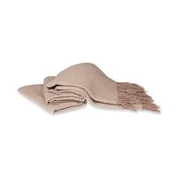 Kayori Tibet plaid - 50% linnen - 50% wol - 150x220 cm - Hazel