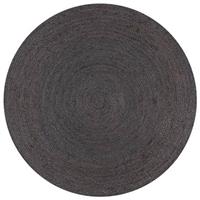VidaXL Vloerkleed handgemaakt rond 150 cm jute donkergrijs