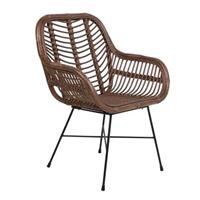 Beliani Wicker stoel bruin CANORA
