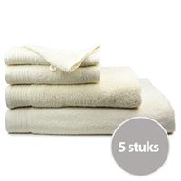 The One Towelling The One Handdoek Voordeelpakket 450 gram 50x100 cm Creme (5 stuks)