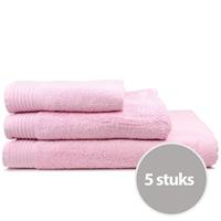 The One Towelling The One Handdoek Voordeelpakket 450 gram 50x100 cm Zacht Roze (5 stuks)