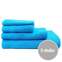 The One Towelling The One Handdoek Voordeelpakket 450 gram 50x100 cm Turquoise (5 stuks)