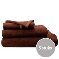 The One Towelling The One Handdoek Voordeelpakket 450 gram 50x100 cm Brown (5 stuks)