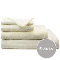 The One Towelling The One Handdoek Deluxe Voordeelpakket 50x100 550 gr Ivoor (5 stuks)