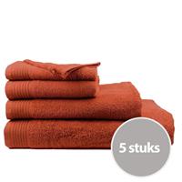 The One Towelling The One Handdoek Deluxe Voordeelpakket 50x100 550 gr Terra Spice (5 stuks)