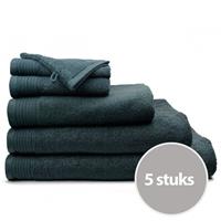 The One Towelling The One Handdoek Deluxe Voordeelpakket 50x100 550 gr Antraciet (5 stuks)