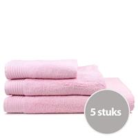 The One Towelling The One Badhanddoek Voordeelpakket 450 gram 70x140 cm Licht Roze (5 stuks)