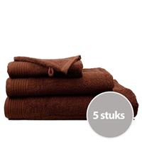 The One Towelling The One Badhanddoek Voordeelpakket 450 gram 70x140 cm Brown (5 stuks)