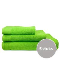 The One Badhanddoek Voordeelpakket 450 gram 70x140 Lime (5 stuks)