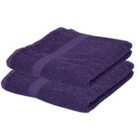 Towelcity 2x Luxe handdoeken paars 50 x 90 cm 550 grams Paars