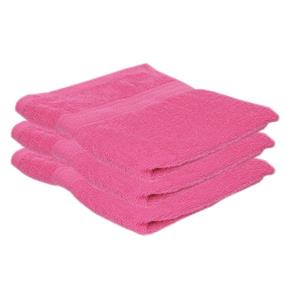 Jassz 3x Voordelige handdoeken fuchsia roze 50 x 100 cm 420 grams -