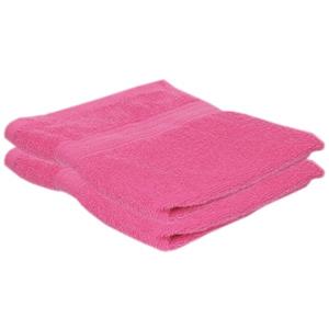 Jassz 2x Voordelige handdoeken fuchsia roze 50 x 100 cm 420 grams -