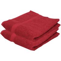 Jassz 2x Voordelige badhanddoeken rood 70 x 140 cm 420 grams Rood