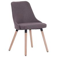 Eetkamerstoelen 2 st stof taupe