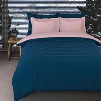 romanette Comtesse - Verwarmend Flanel - Teal/Rose 1-persoons (140 x 200/220 cm + 1 kussensloop) Dekbedovertrek