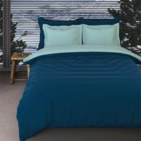 romanette Comtesse - Verwarmend Flanel - Teal/Mistygreen 1-persoons (140 x 200/220 cm + 1 kussensloop) Dekbedovertrek