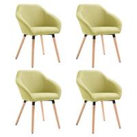 VidaXL Eetkamerstoelen 4 st stof groen