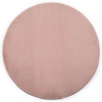 vidaXL Teppich 160 cm Kunstkaninchenfell Altrosa Rosa