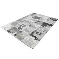Merinos Vintage Vloerkleed - Marmer Blokjes Design - Century - Grijs -120 x 170 cm
