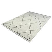 Merinos Berber Stijl - Vloerkleed Ibiza - Crème-Grijs-80 x 150 cm