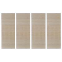VidaXL Tapijten 4 st rechthoekig 120x180 cm bamboe naturel
