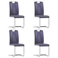 VidaXL Eetkamerstoelen 4 st kunstsude grijs