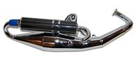 DMP Uitlaat compleet rev. dink/jet/sni/super9/tb/vit chroom/carbon  op=op