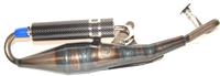 DMP Uitlaat compleet rev. china 4t/gy6 12 inch blank/carbon 