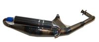 DMP Uitlaat compleet rev. sr piaggio blok blank/carbon 