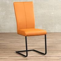 ShopX Leren eetkamerstoel dare, bruin leer, bruine keukenstoelen