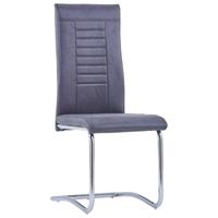 Eetkamerstoelen 2 st kunstsude grijs