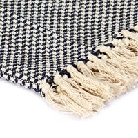 VidaXL Plaid 160x210 cm katoen marineblauw