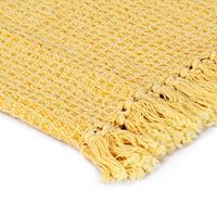 vidaXL Plaid 125x150 cm katoen mosterdgeel