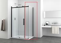 badstuber Rollo zwarte zijwand van douchecabine 90x195cm