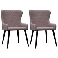 VidaXL Eetkamerstoelen 2 st fluweel roze