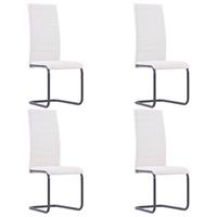 VidaXL Eetkamerstoelen 4 st stof crème