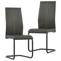 VidaXL Eetkamerstoelen 2 st kunstleer bruin