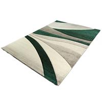Merinos Vloerkleed - Streepjes Design - Diamond Deluxe - Groen-80 x 150 cm