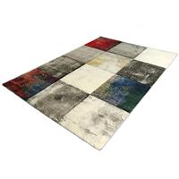 Merinos Vintage Vloerkleed - Blokjes Design - Diamond Deluxe - Multikleur-120 x 170 cm