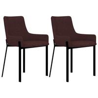 VidaXL Eetkamerstoelen 2 st stof wijnrood