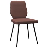 vidaXL Eetkamerstoelen 2 st stof bruin