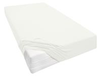Biberna Jersey hoeslaken voor boxspringmatrassen (katoenen stof, 180-200 x 200-220 cm, Crème)