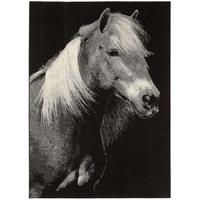 Leen Bakker Vloerkleed Paard - zwart - 120x170 cm