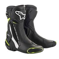 SMX Plus V2, Sport motorlaarzen, Zwart-Wit-Geel Fluo