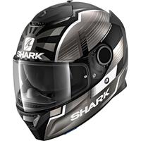 shark Spartan 1.2 Rep. Zarco Malaysian GP, Integraalhelm voor op de moto, Mat Zwart-Antraciet-Zilver KAS
