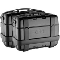 givi TRK33 Trekker set zijkoffers, Topkoffers en voor de moto, zwarte aluminium cover 2x 33 liter