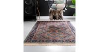 Tier Vintage Vloerkleed khepera Groen met franjes-  - 160 x 230 cm - (M)